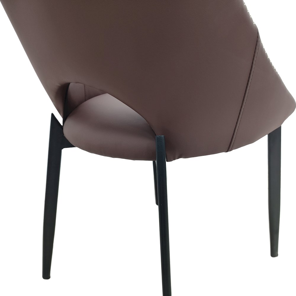 Amalfi Collection Fabric Modern Dining Chair in Plum Purple. Picture 1