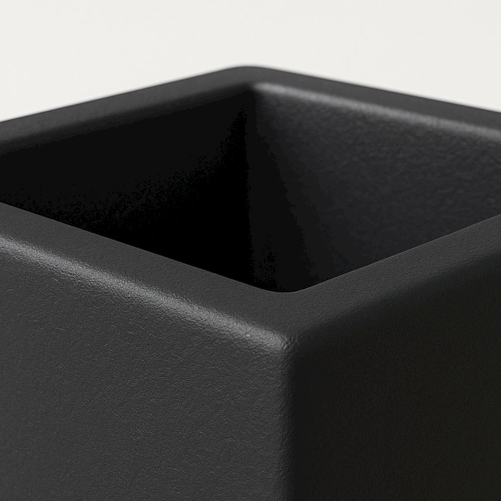 Terra Series Poly Stone Planter in Black 10.2" x 10.2" 23.6" High. Picture 20