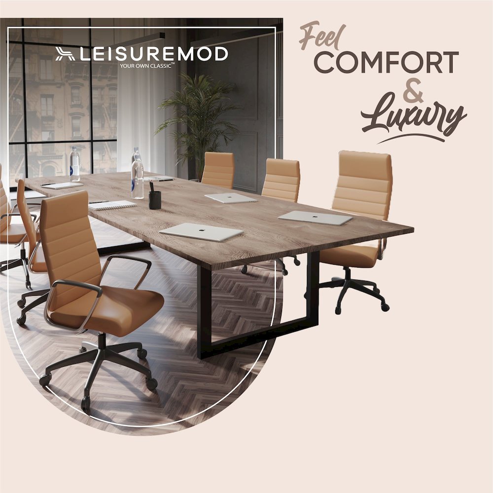 Hilton Modern High-Back Leather Office Chair. Picture 47