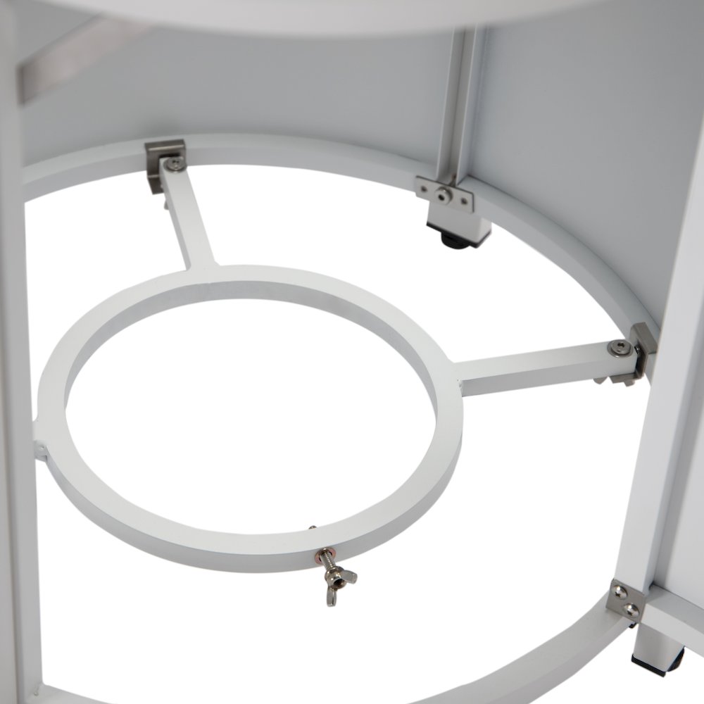 Walbrooke Patio Round Fire Pit and Tank Holder in White. Picture 19