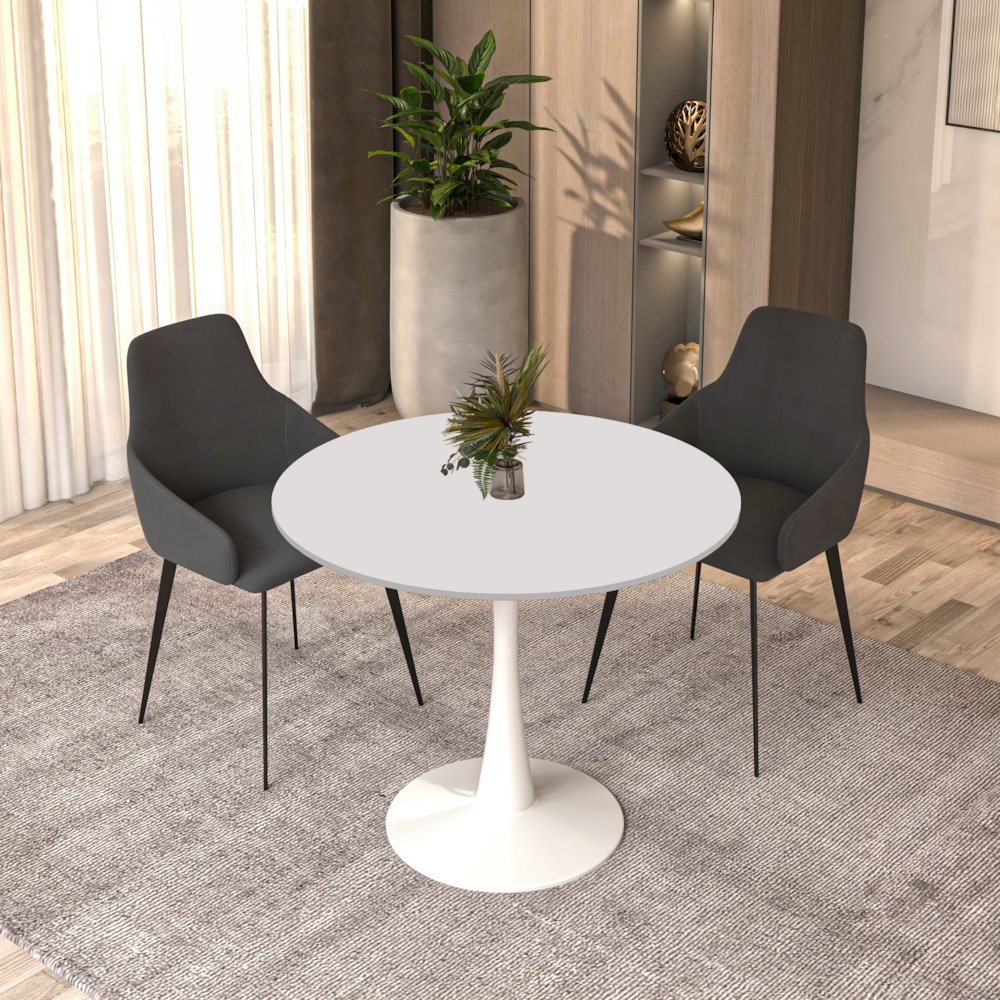 Bristol Mid-Century Modern Round Dining Table. Picture 9
