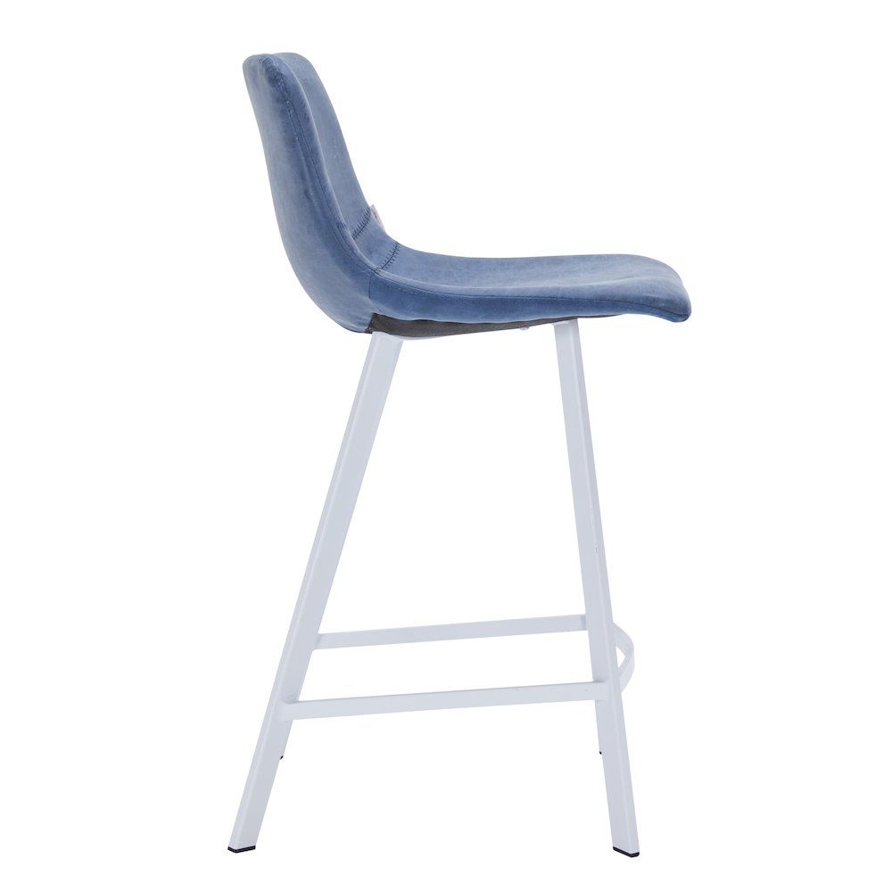 Elland - Counter stool - Peacock Blue - White Base. Picture 6