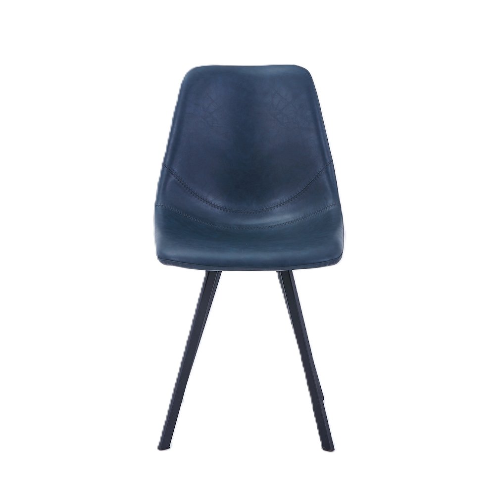 Markley Modern Leather Dining Chair With Metal Legs. Picture 14