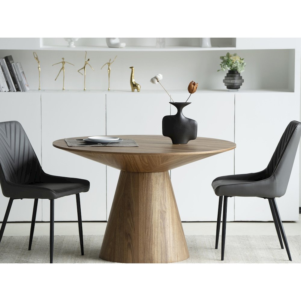 Fynix Collection Modern Dining Table In Natural Wood. Picture 27