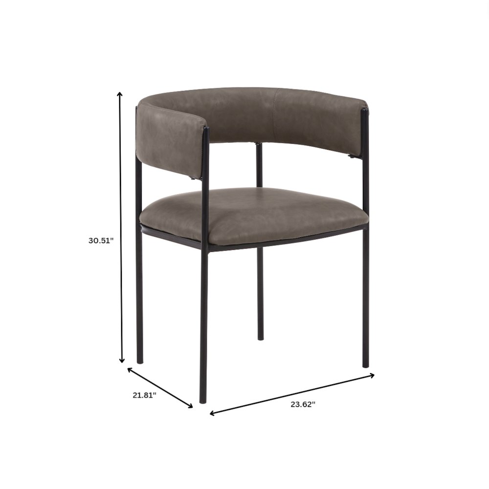 Cyril Collection Modern Chair in Charcoal. Picture 17