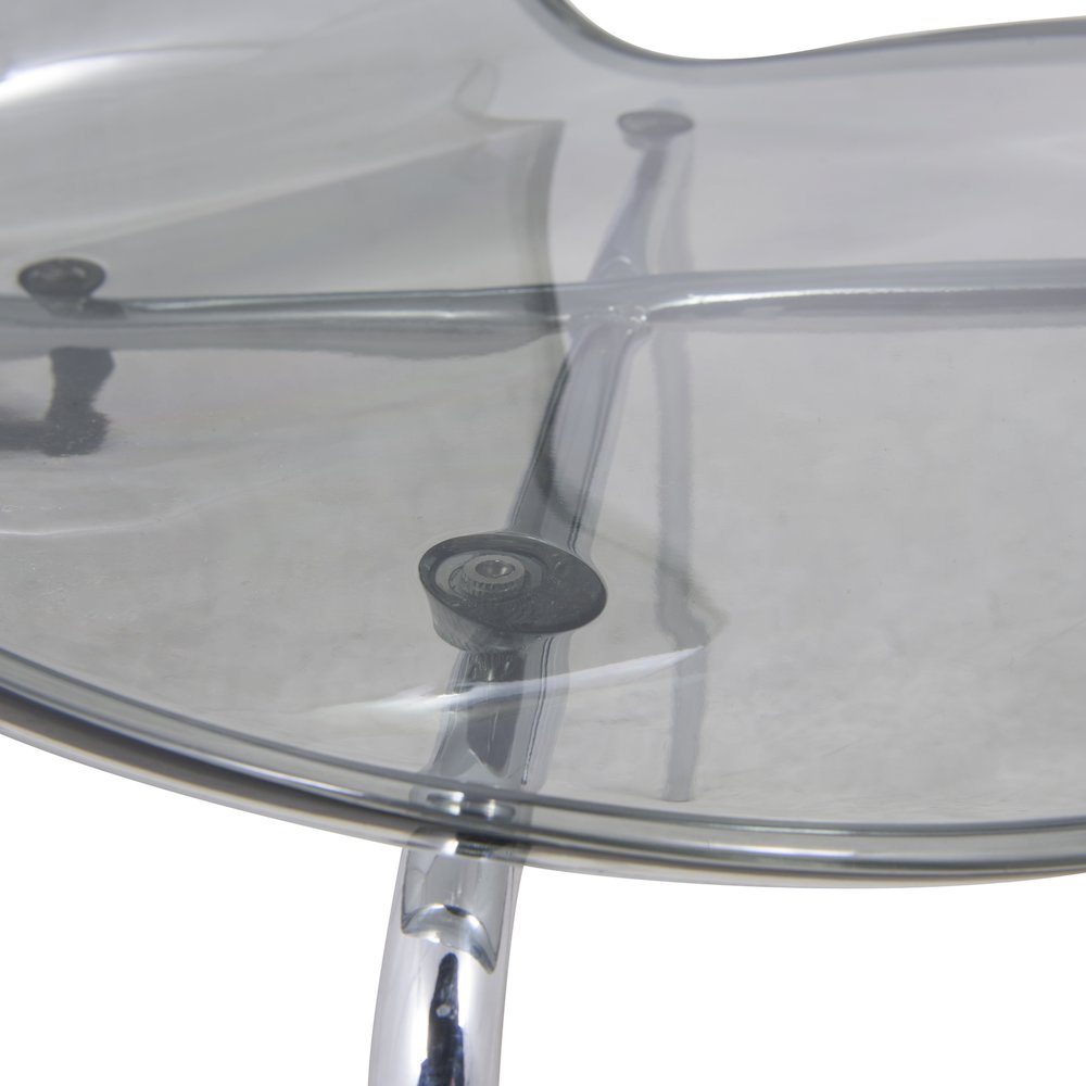 Modern Oyster Transparent Side Chair, Set of 2. Picture 9