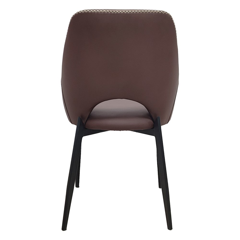 Amalfi Collection Fabric Modern Dining Chair in Plum Purple. Picture 13
