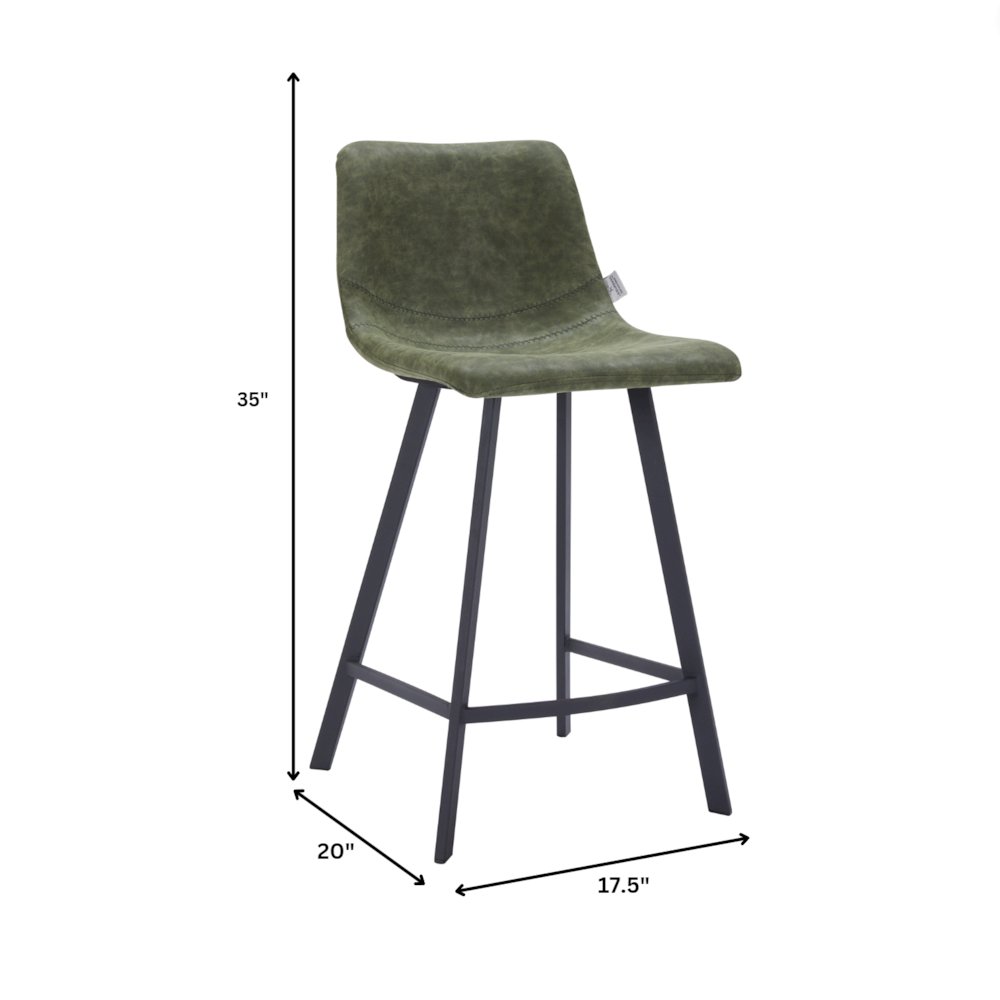 Elland - Counter stool - Olive Green. Picture 11