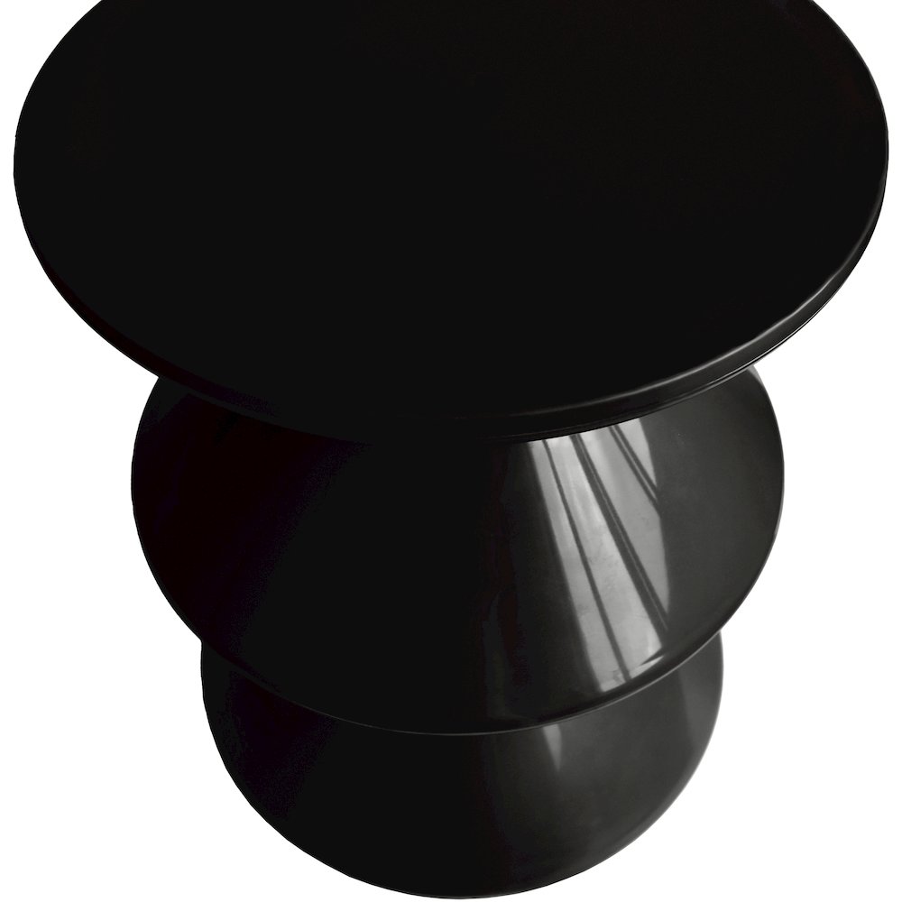 Aura Modern Plastic Side End Table, Indoor/Outdoor Use, Black. Picture 15
