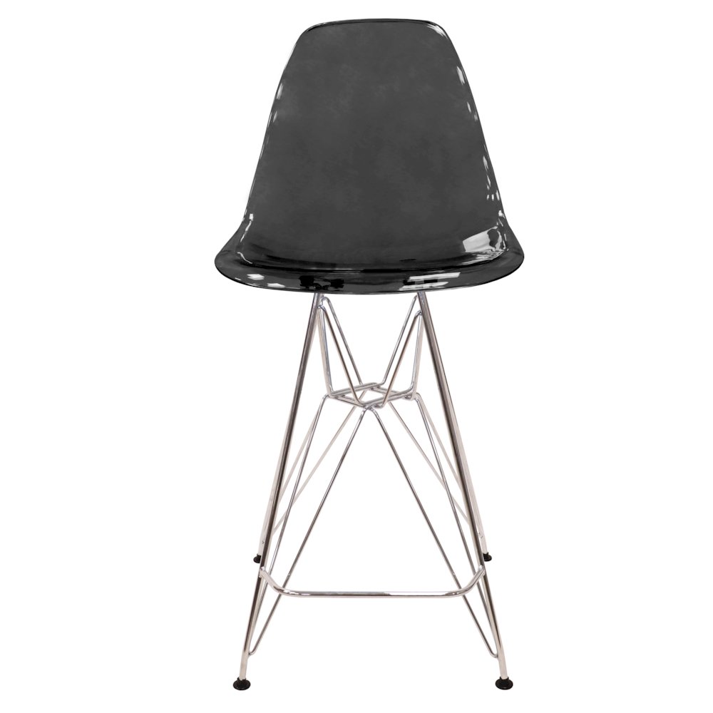 Cresco Modern Acrylic Barstool in Transparent Black. Picture 2