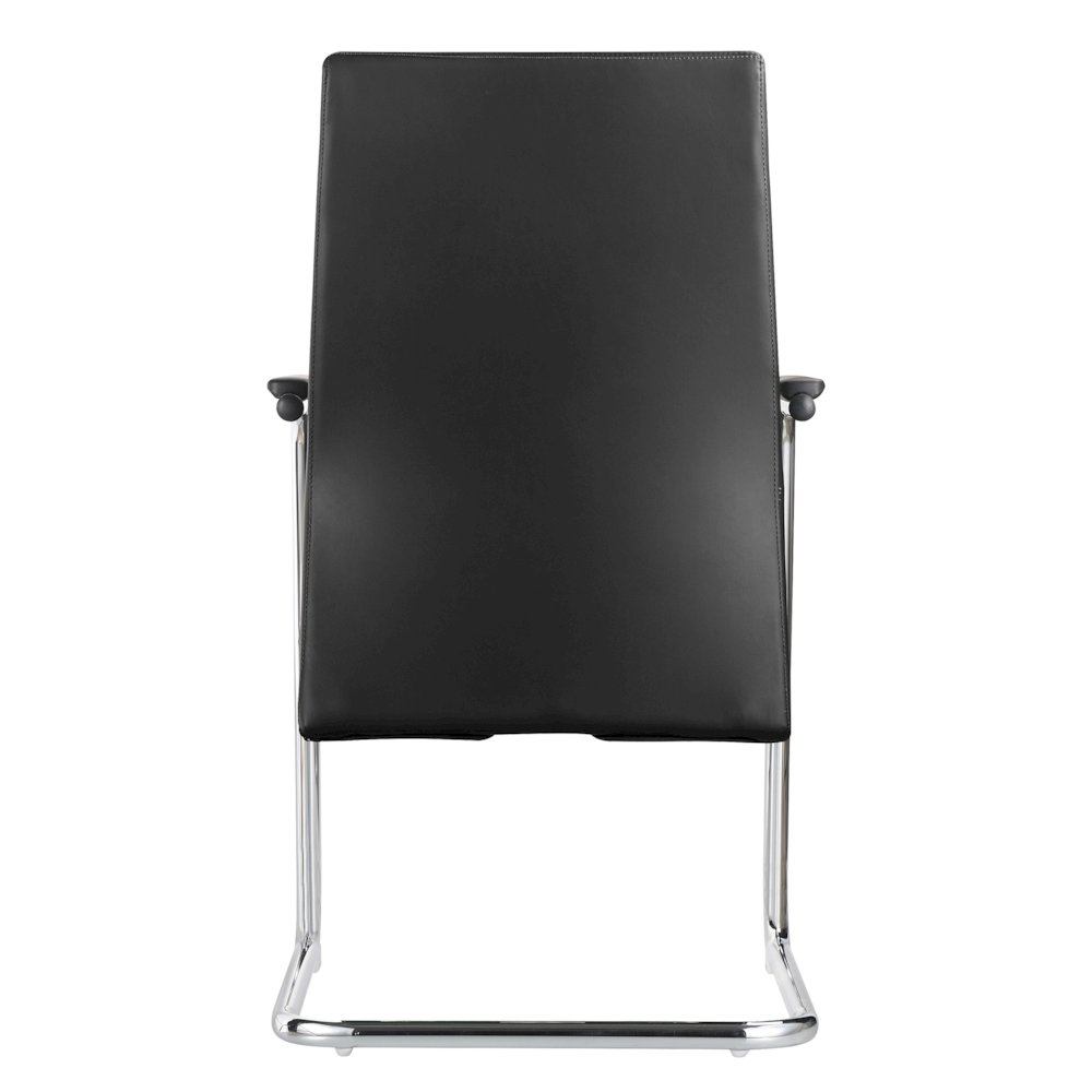 Aleen Series Guest Office Chair In Black Leather. Picture 13
