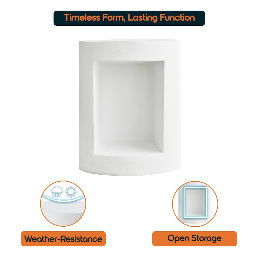 Modern Side End Table Nook Series In White. Picture 13