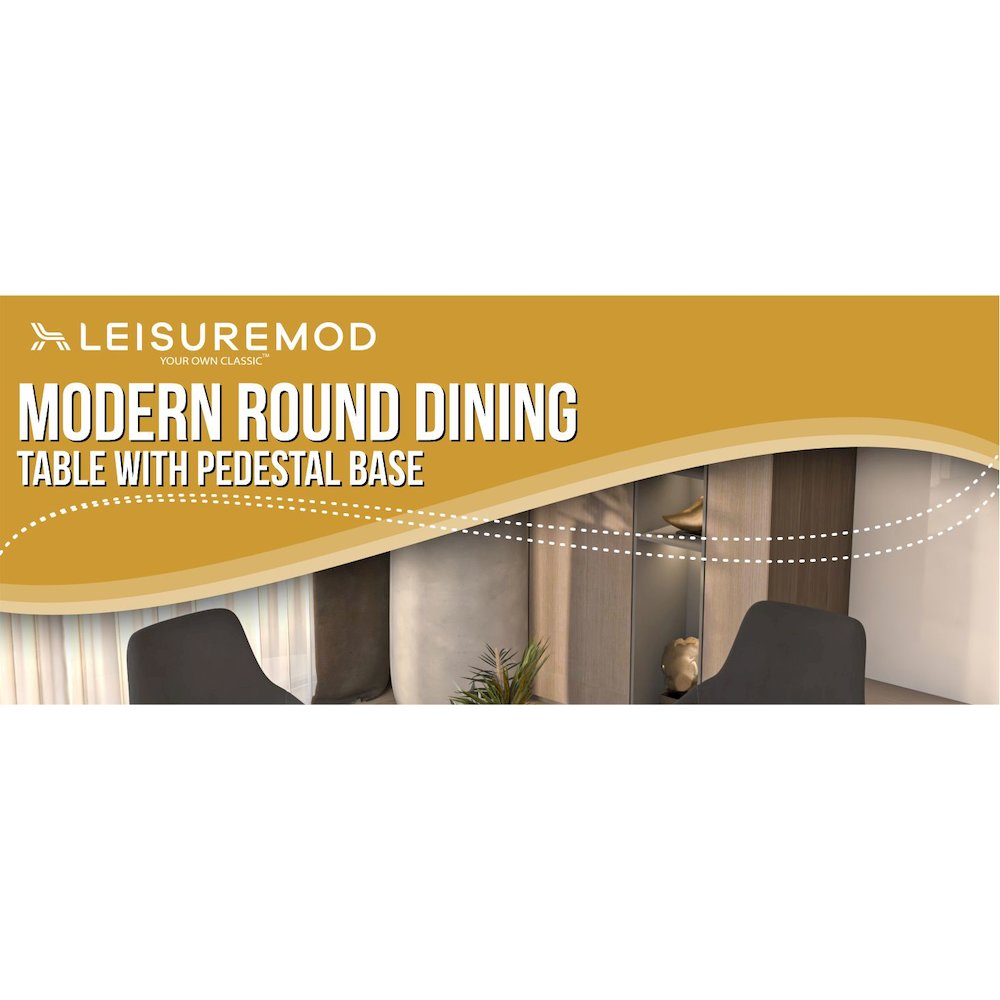 Bristol 27" round dining table White base with marbled MDF top. Picture 22
