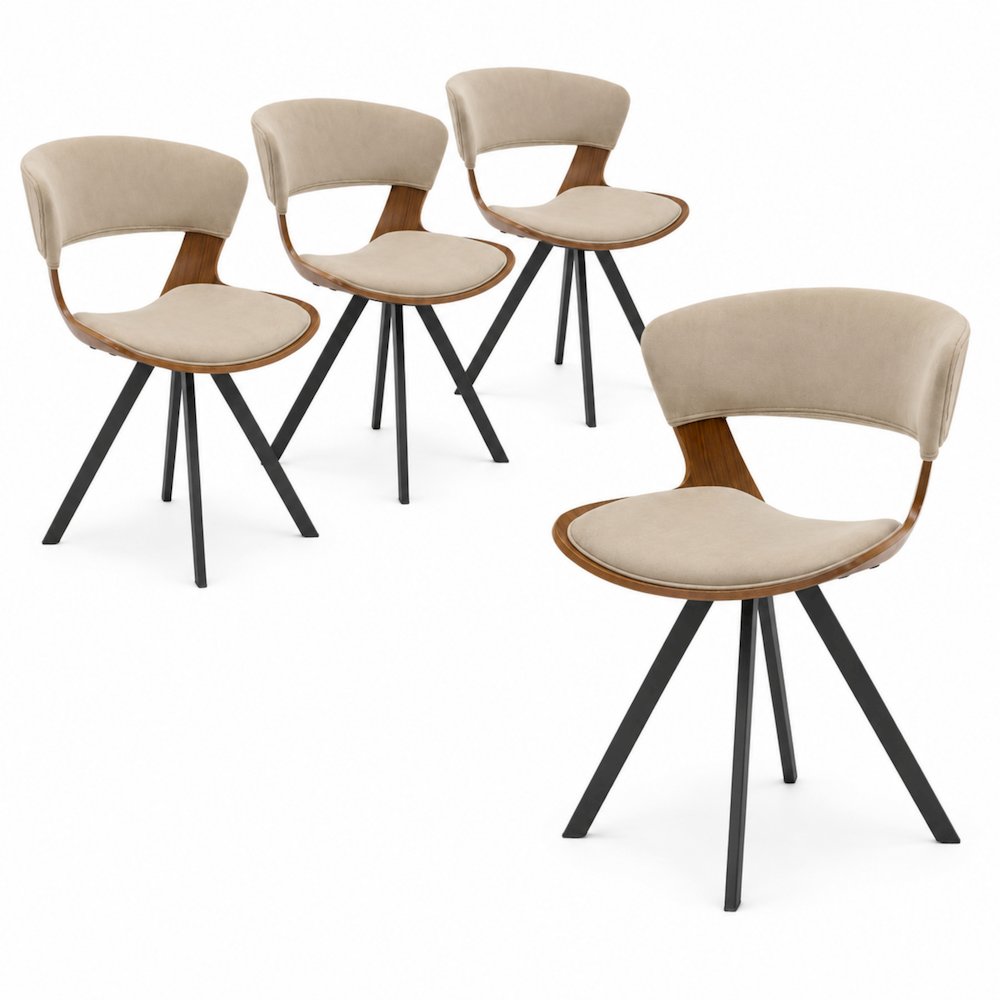 Modern Oyster Transparent Side Chair in Black Base set of 2. Picture 2