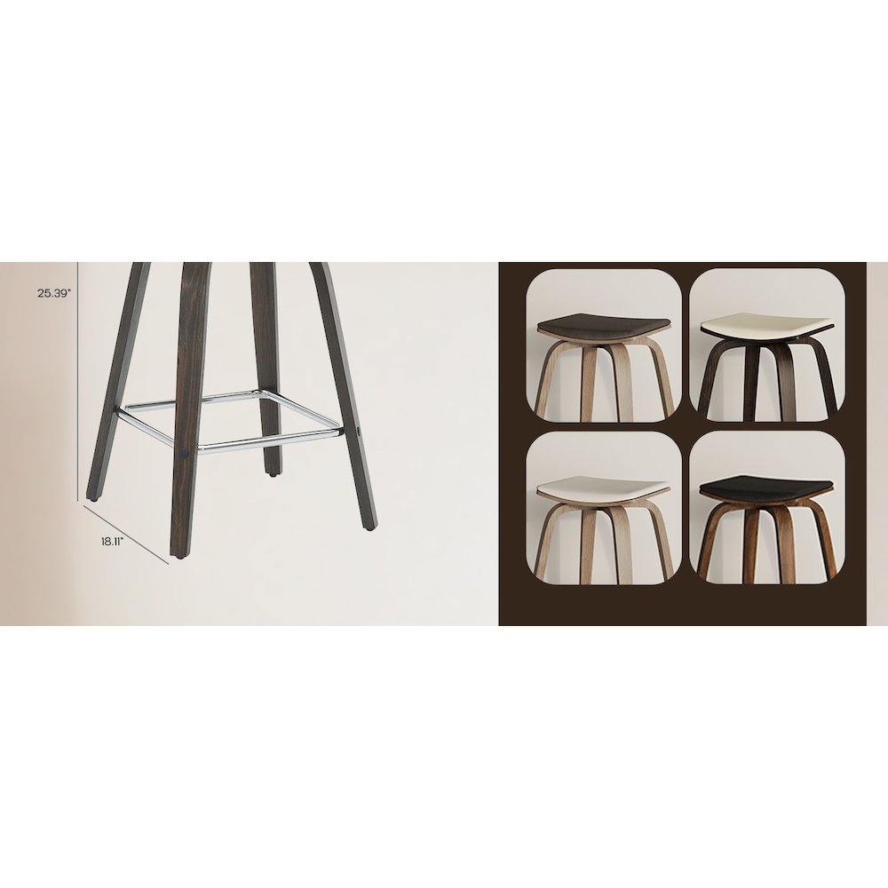 Wooden Counter Stool in Taupe. Picture 21