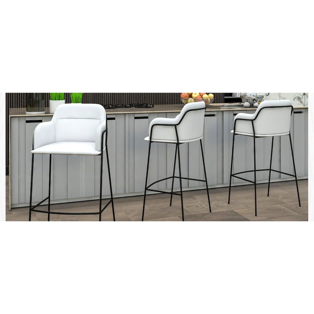 Axis Collection Modern Bar height Chair in White. Picture 20