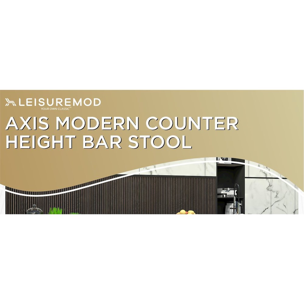 Axis Collection Modern Bar height Chair in White. Picture 21