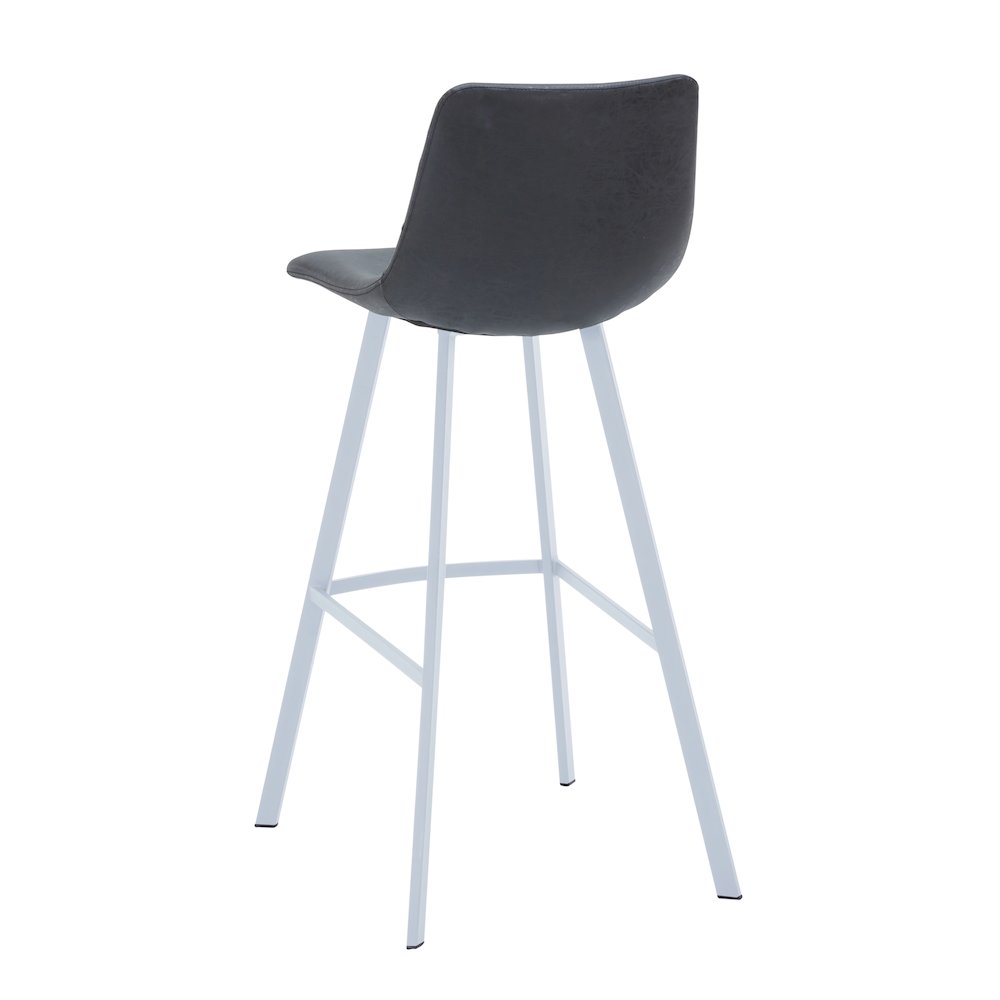 Elland - Bar stool -Charcoal Black- White Base Set of 2. Picture 7