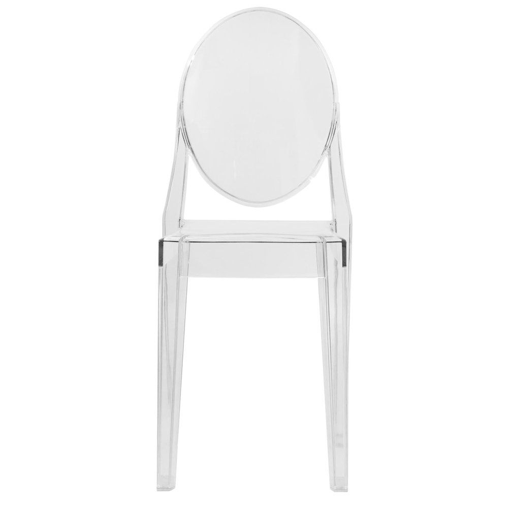 Marion Transparent Acrylic Modern Chair, Set of 2. Picture 2