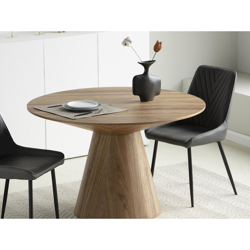 Fynix Collection Modern Dining Table In Natural Wood. Picture 28