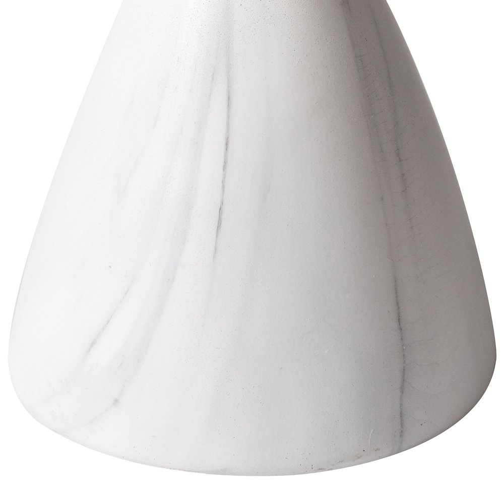 Dune Collection Fiberglass Outdoor Side Table in Marble White. Picture 16