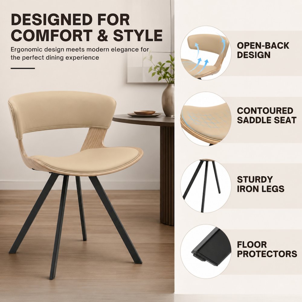 Modern Oyster Transparent Side Chair in Black Base set of 2. Picture 3