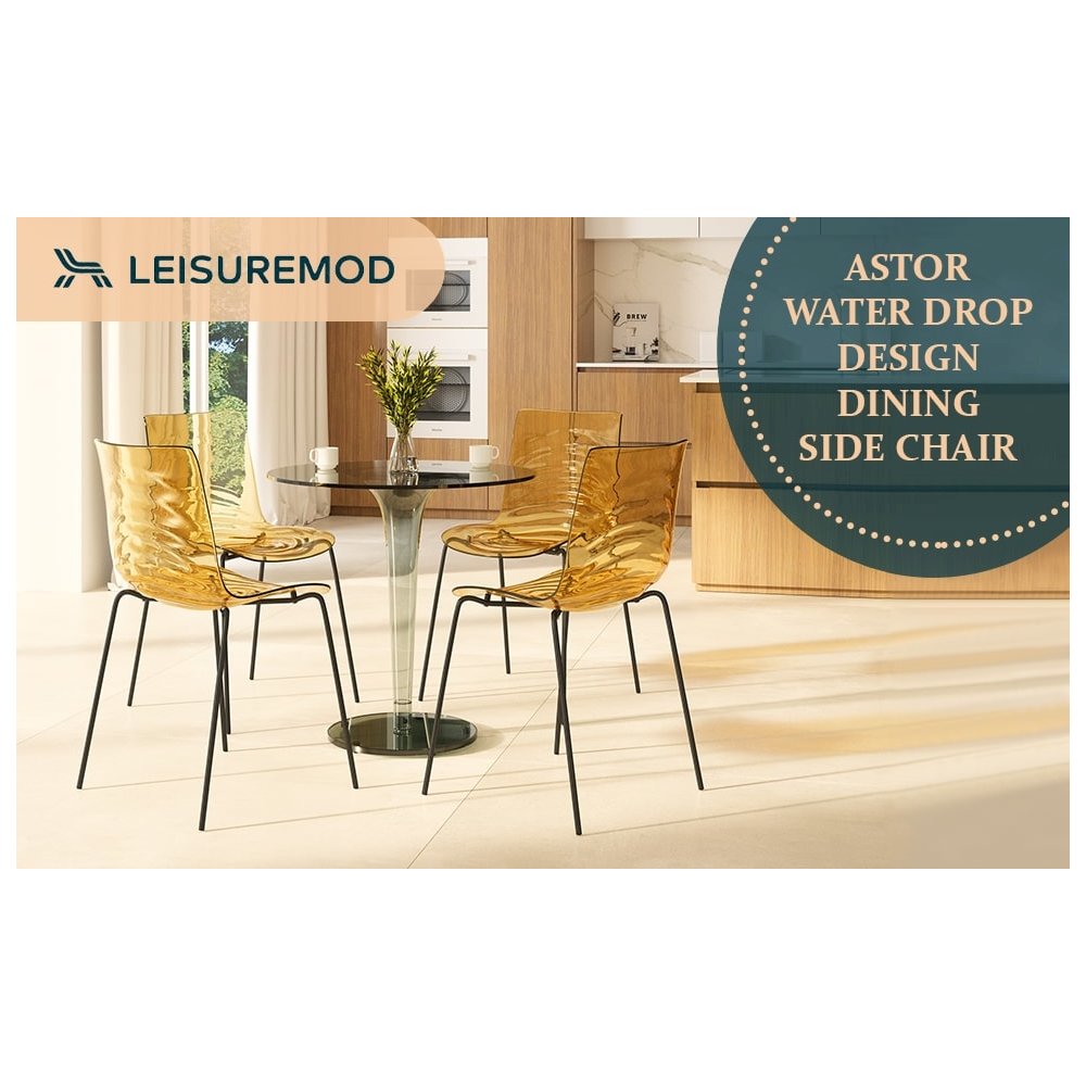 Astor Water Ripple Design Dining Chair. Picture 11