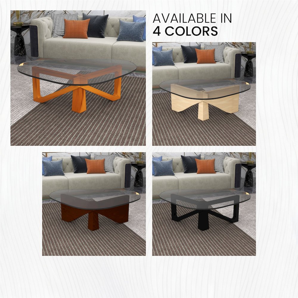 Imperial Triangle Coffee Table in Light Walnut. Picture 4