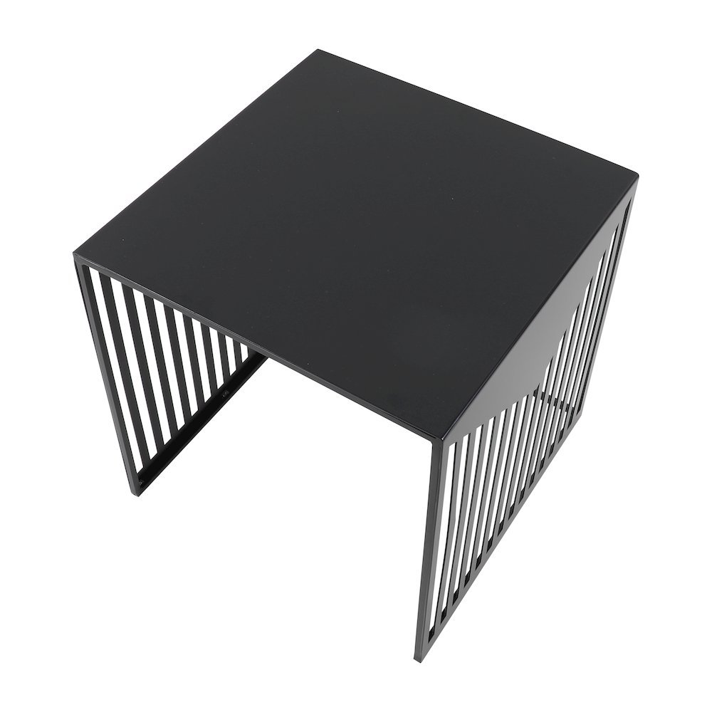 Cisco Modern Square Steel Side Table with Powder Coated Finish. Picture 12