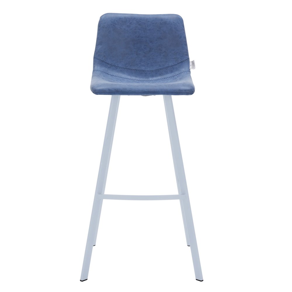 Elland - Bar stool - Peacock Blue - White Base Set of 2. Picture 2