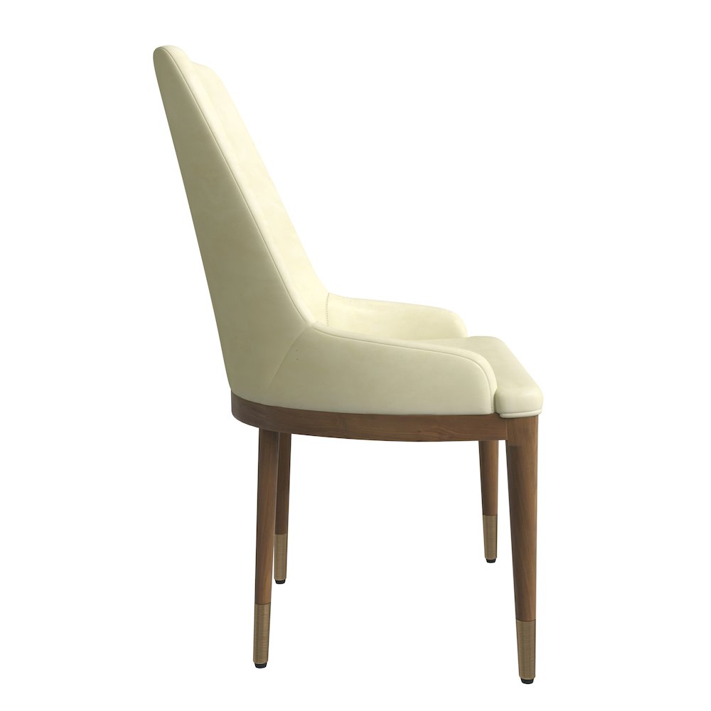 Viva Collection Modern Wooden Dining Chair in Cream Set of 4. Picture 10