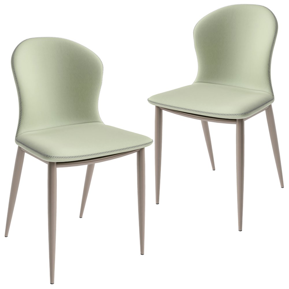 Mosaic Collection Modern Dining Chair in Light Grey - Set of 2. Picture 22