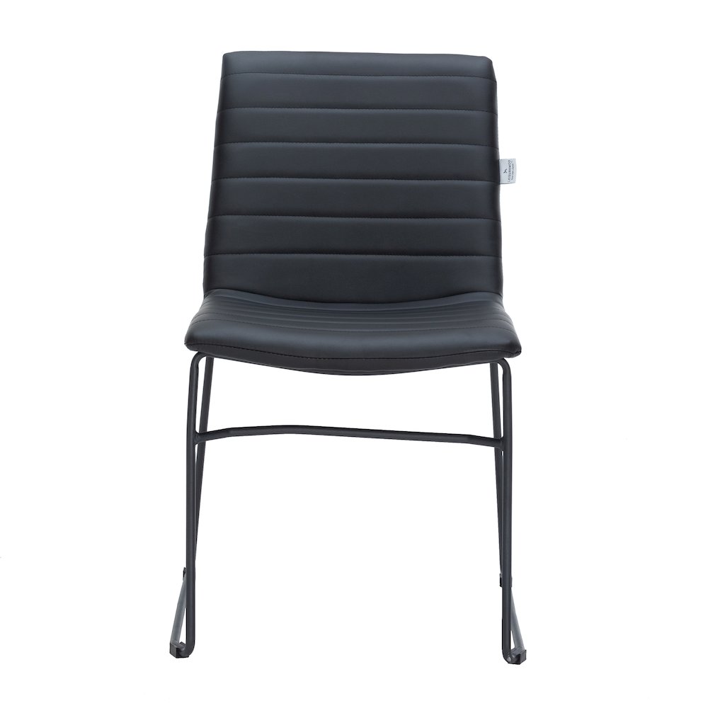 Zylar Series Office Guest Chair in Black Leather. Picture 11