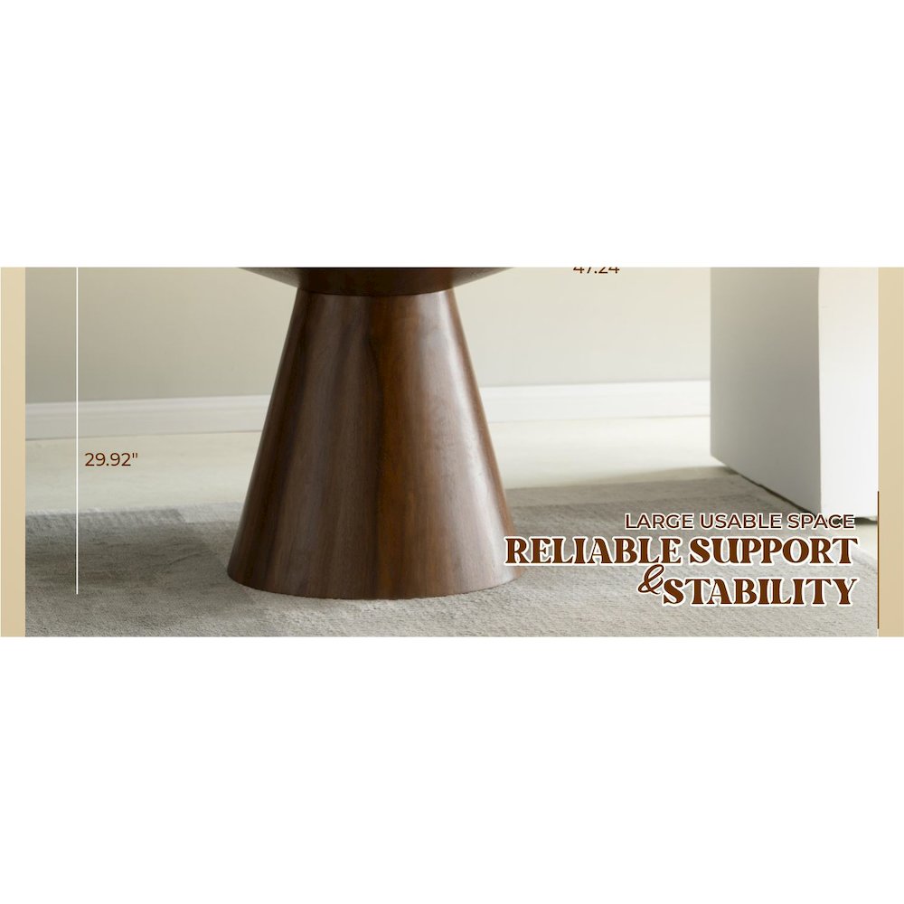 Fynix Collection Modern Dining Table In walnut. Picture 18