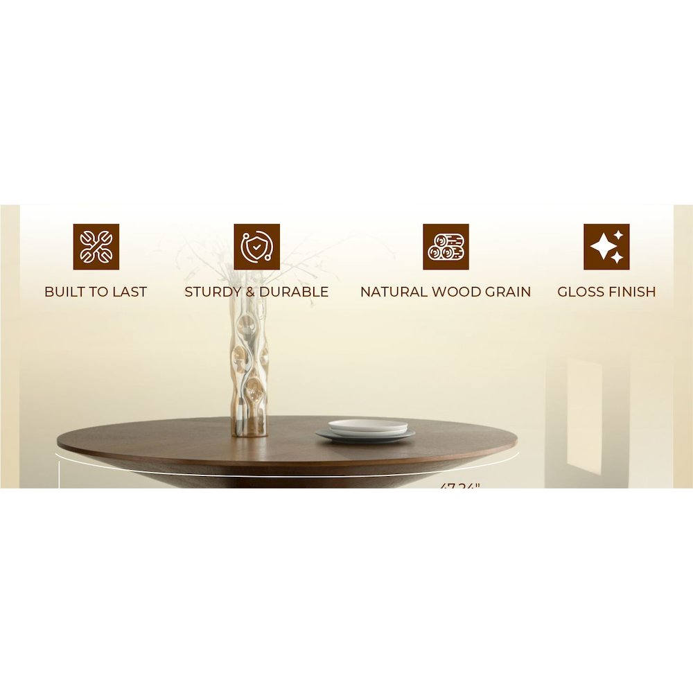 Fynix Collection Modern Dining Table In walnut. Picture 20