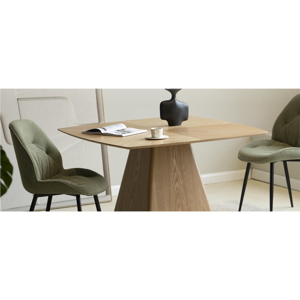 Zephry Collection Modern Dining Wooden Square Dining Table in Natural Wood. Picture 31