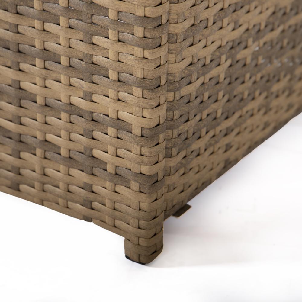 Mace Wicker Patio Modern Propane Fire Pit Table. Picture 15