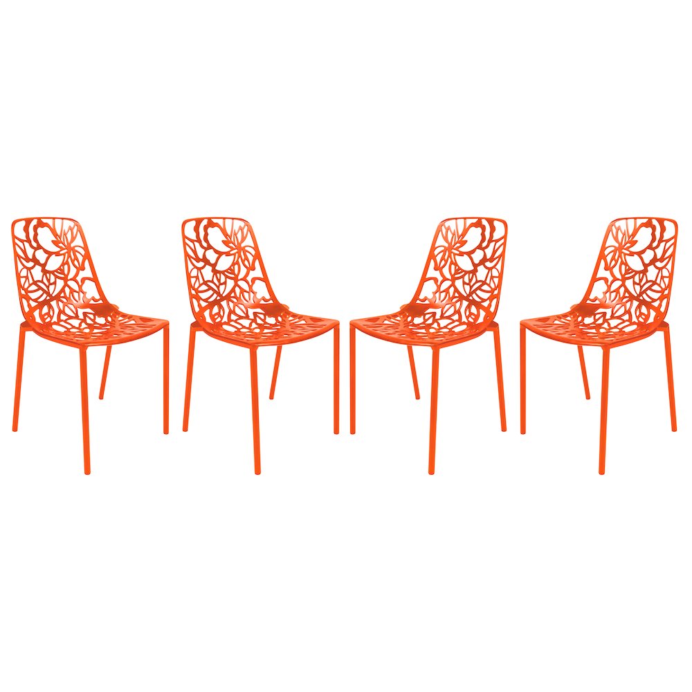Modern Devon Aluminum Chair, Set of 4. Picture 1