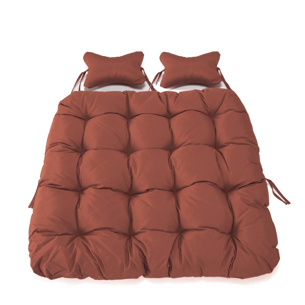 Wicker 2 Person Double Folding Hanging Egg Swing Cushion. Picture 5