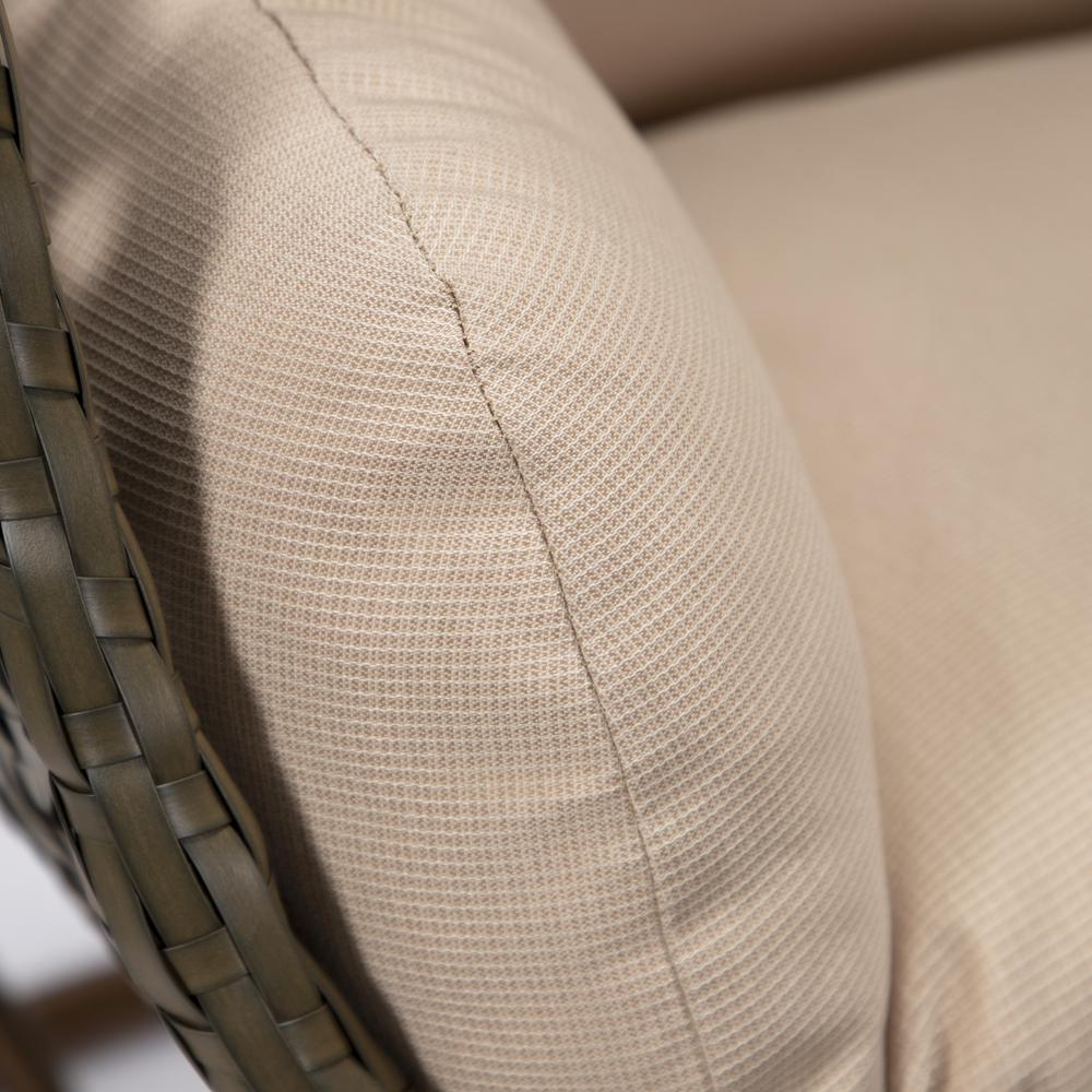 Beige Wicker Hanging Egg Swing Chair. Picture 6