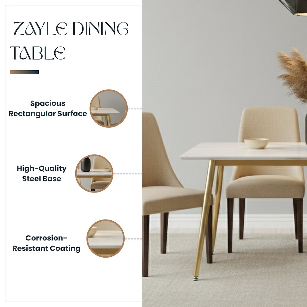 Zayle Series Modern Dining Table. Picture 11