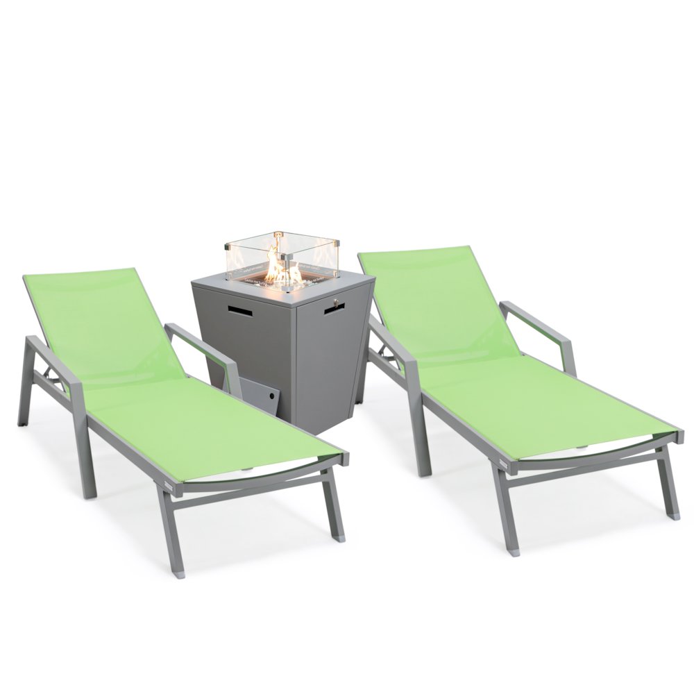 Marlin Modern Aluminum Outdoor Patio Chaise Lounge Chair. Picture 1