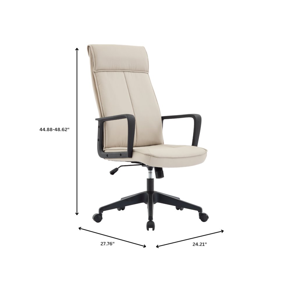 Aiaria Collection Modern Office Chair In Tan. Picture 13