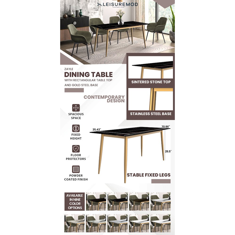 Zayle Series Modern Dining Table. Picture 9