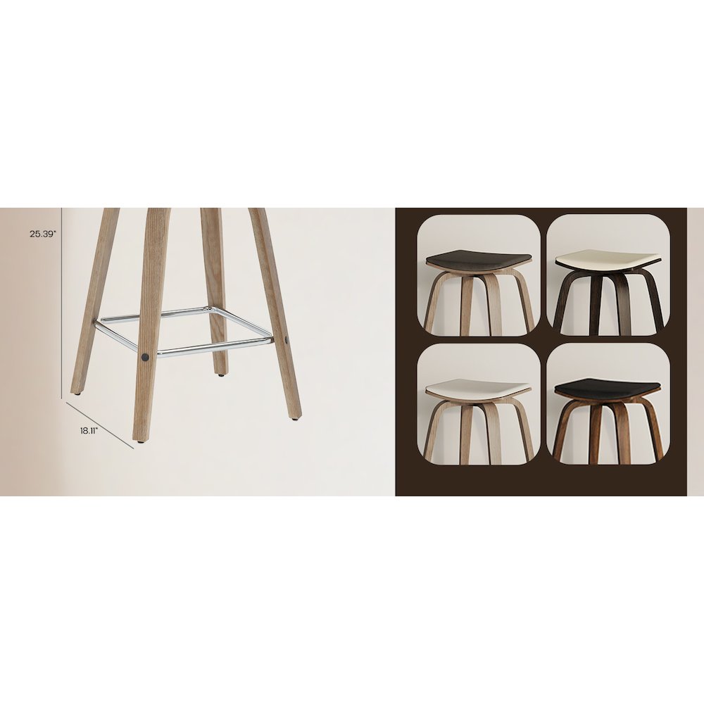 Wooden Counter Stool in Brown. Picture 19