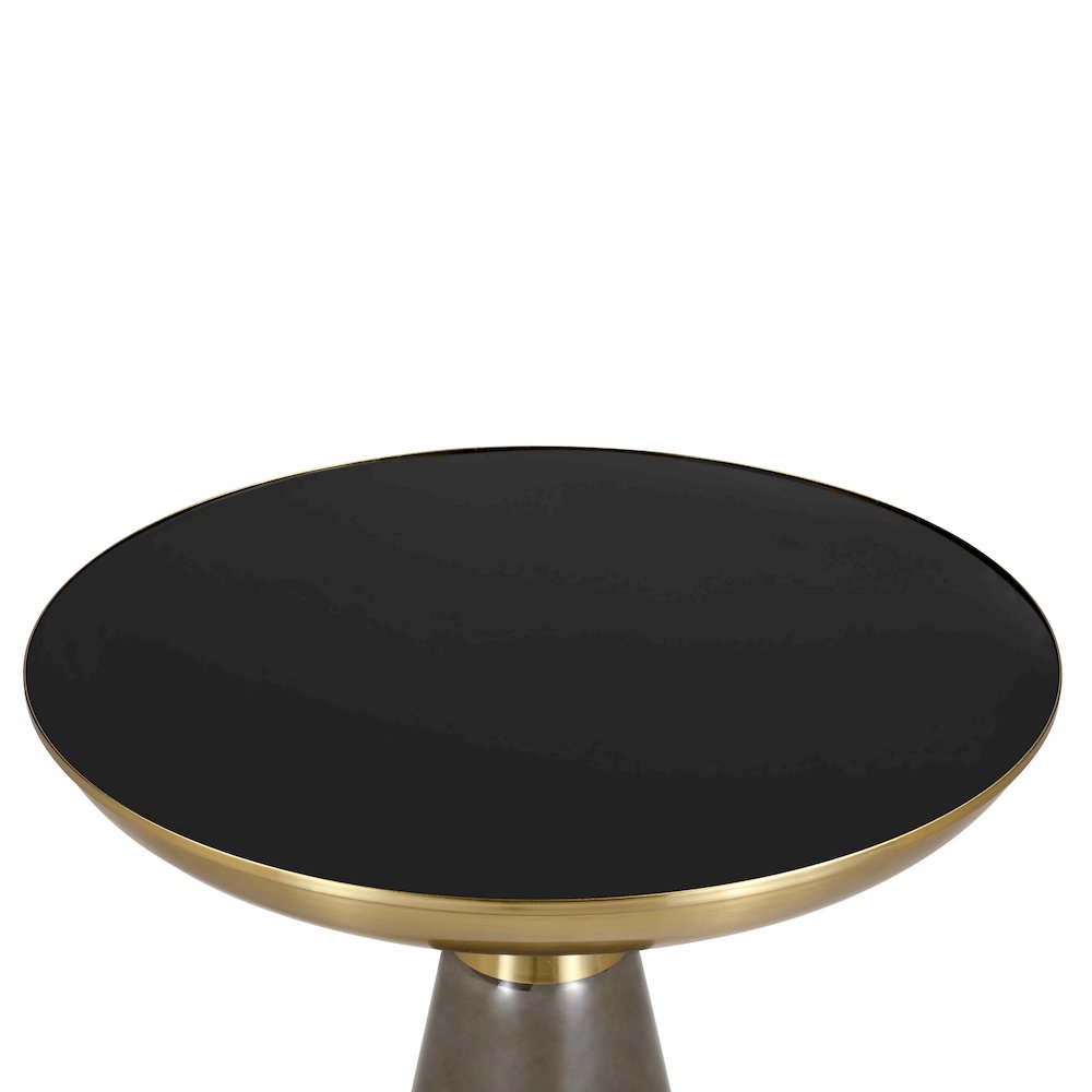 Hyalus Collection Glass Side table in Smoke. Picture 15