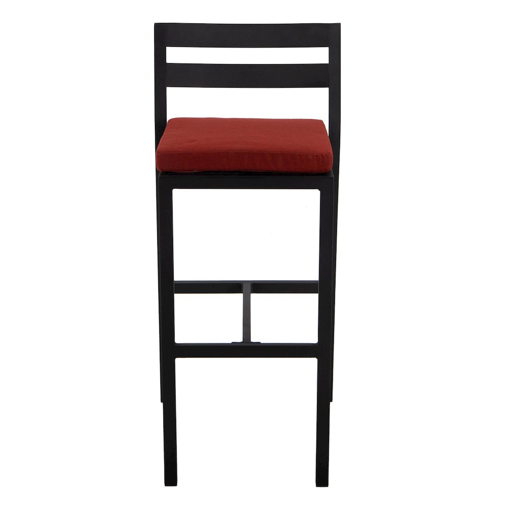 Chelsea Collection Modern Aluminum Outdoor Bar Chair Set of 2. Picture 10