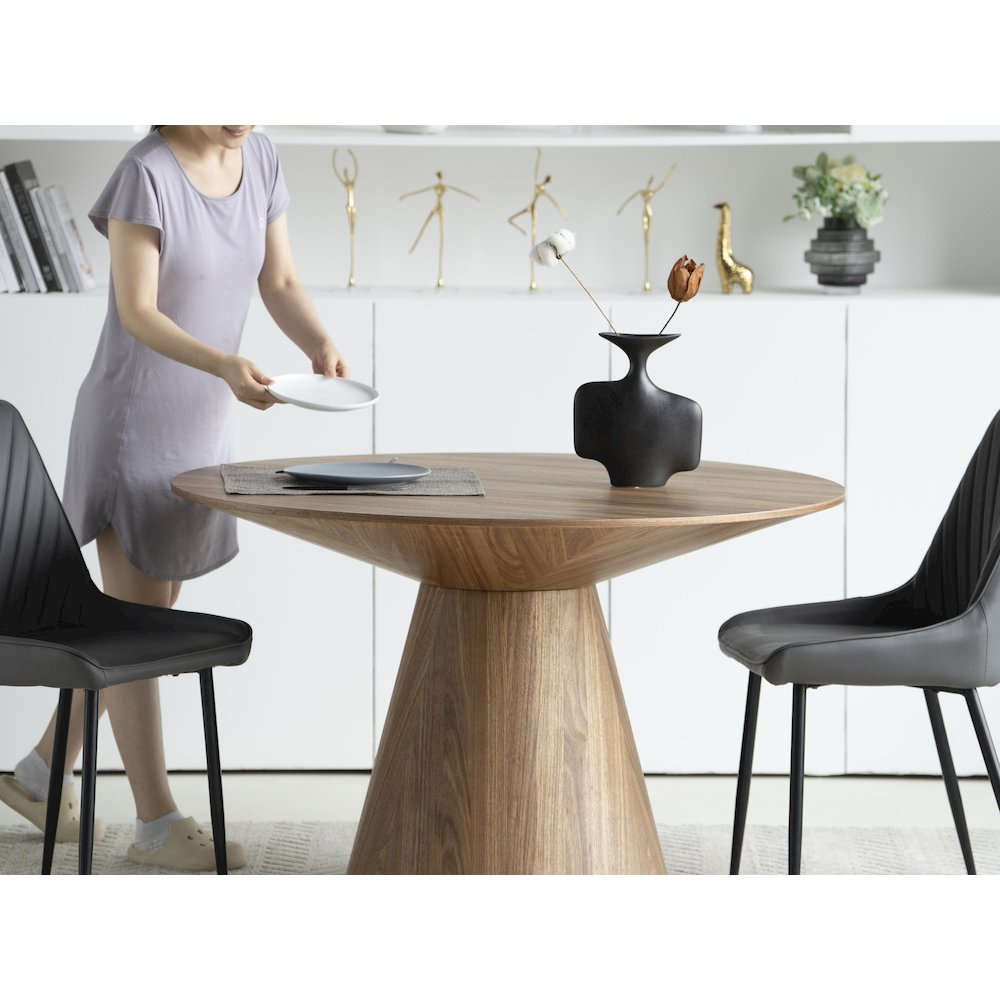 Fynix Collection Modern Dining Table In Natural Wood. Picture 30