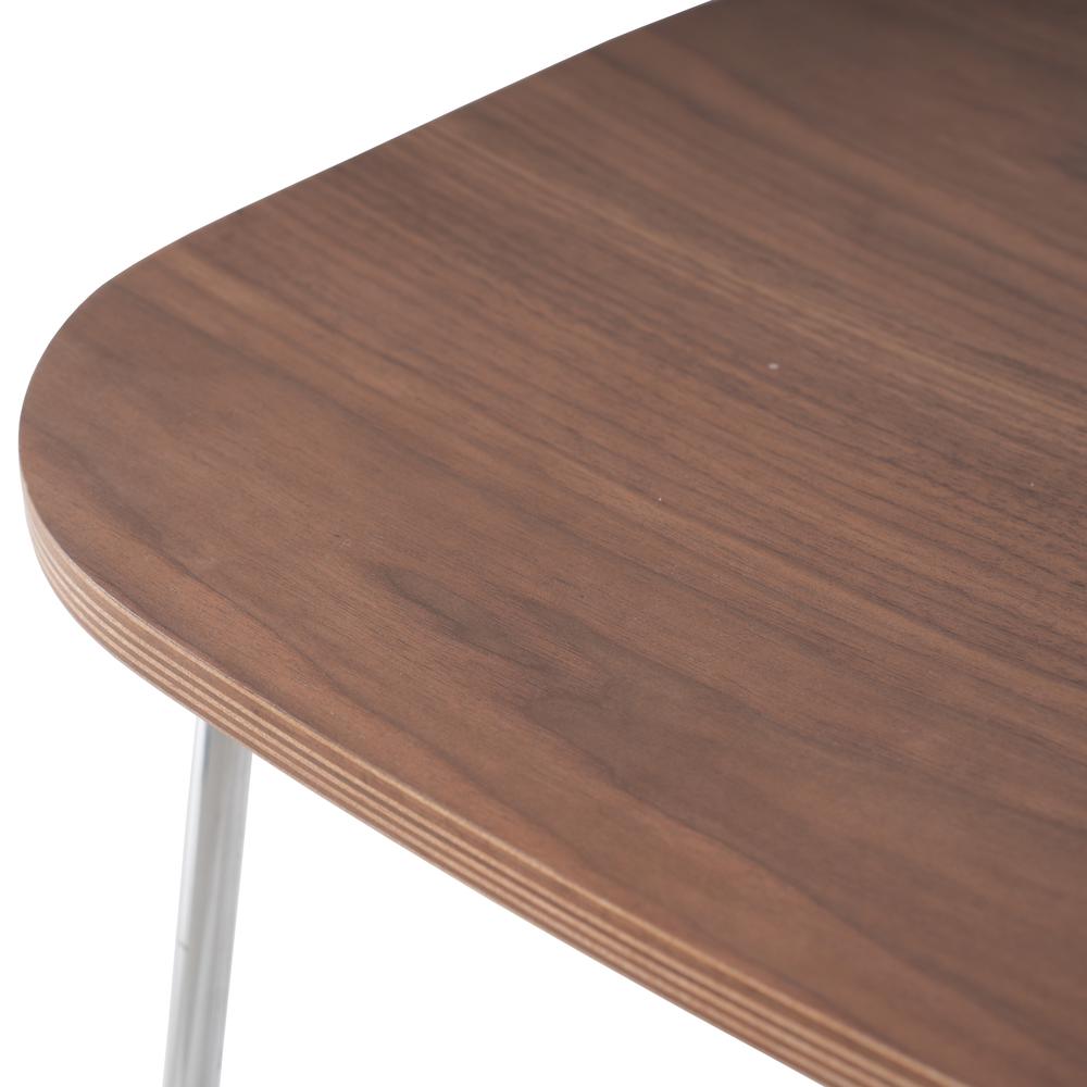 Melrose Modern Wood Counter Stool With Chrome Frame. Picture 4