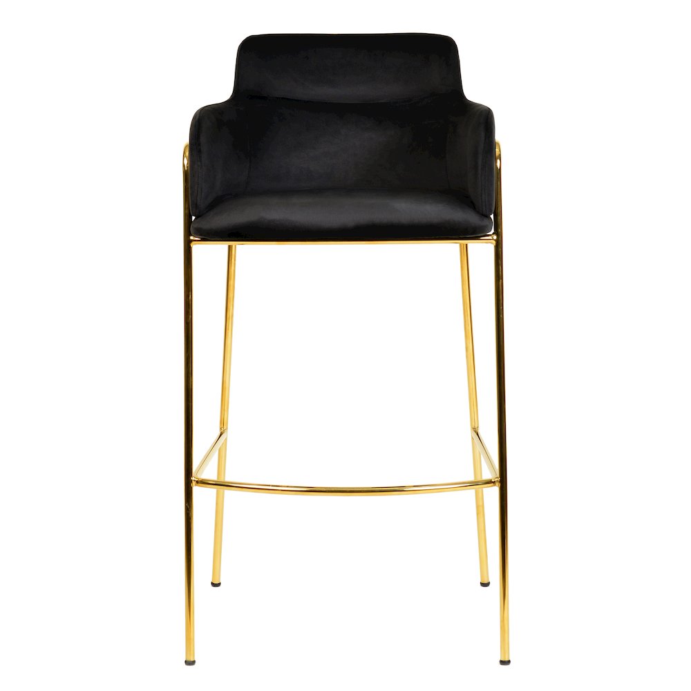 Axis Collection Modern Gold Bar height Chair in Black. Picture 9